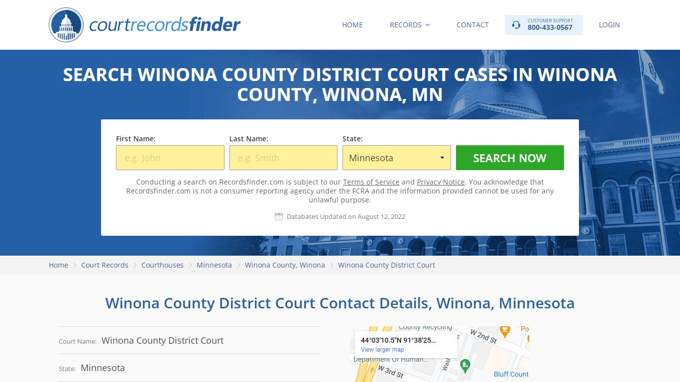 Winona County District Court Case Search - Winona County ...